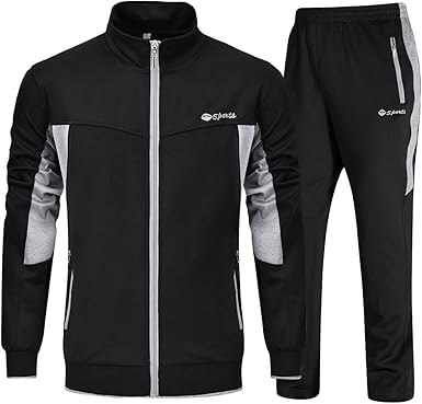 YSENTO Ensemble de survêtements pour hommes 2 pièces, survêtements de jogging, survêtements d'échauffement, ensembles de survêtements de survêtement